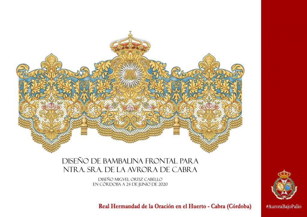 diseño bambalina frontal para virgen de la aurora