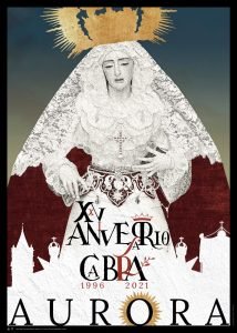 Cartel XXV aniversario de la bendición de Ntra. Sra. de la Aurora de Cabra