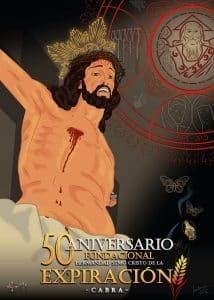 Cartel 50 aniversario fundacional de la Hermandad de la Expiración de Cabra.