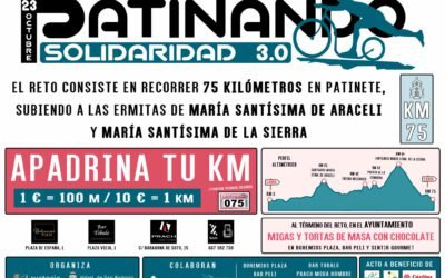 Patinando Solidaridad 3.0 un evento solidario organizado por la Hdad. Lavatorio de Cabra