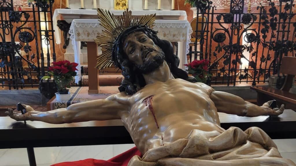 Cristo de la Expiración tras su restauración por Salvador Guzmán.