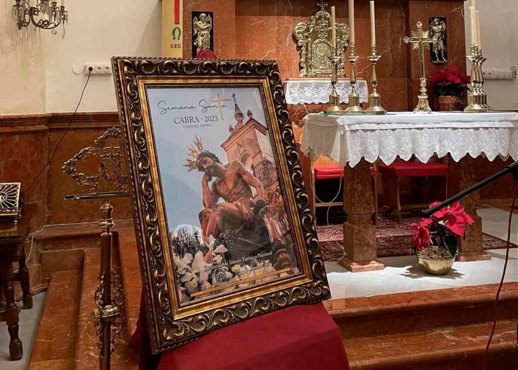Cartel de la Semana Santa de Cabra 2023. Fotografía Hdad. Humildad y Paciencia.