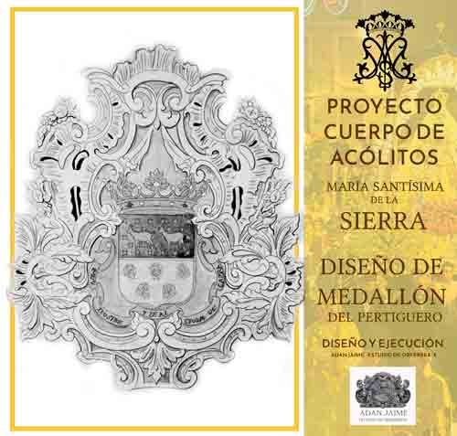 Medallón de pertiguero Virgen de la Sierra 