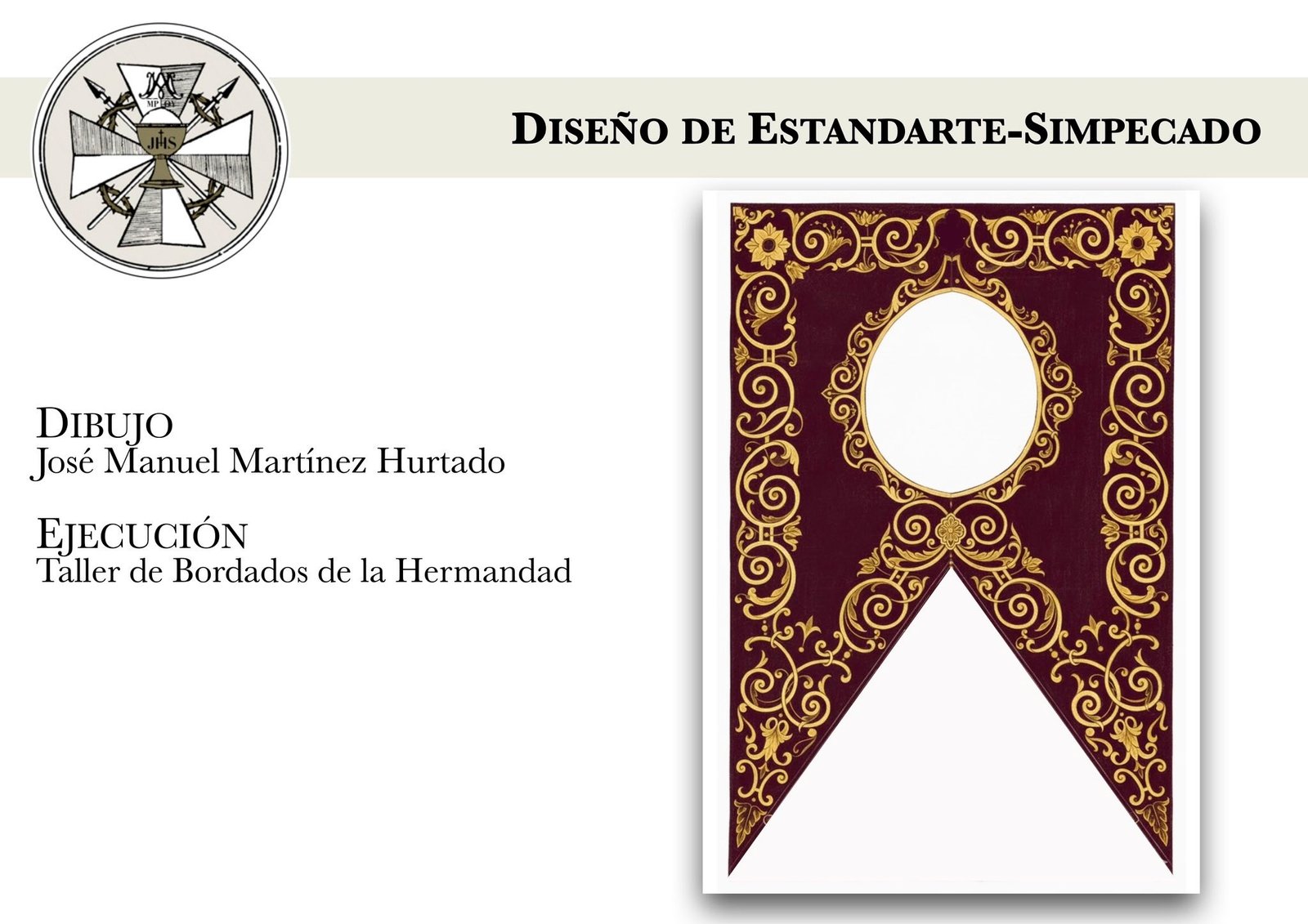 Nuevo estandarte simpecado de la Hermandad de los Estudiantes de Cabra