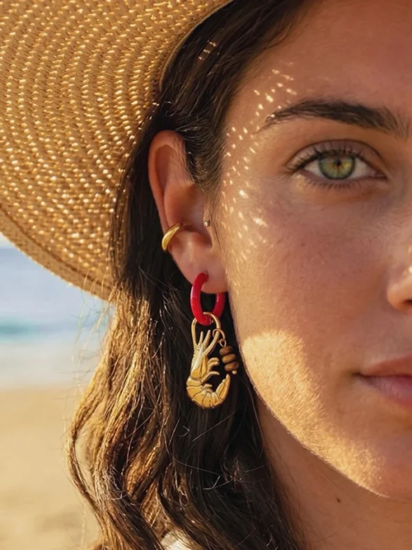 Pendiente suelto ear cuff Carabé 🦐